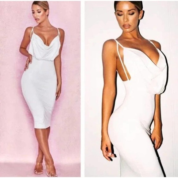 House of CB London Strapless Samara Dress Sleeveless White Women's Size S NWT - Picture 1 of 9